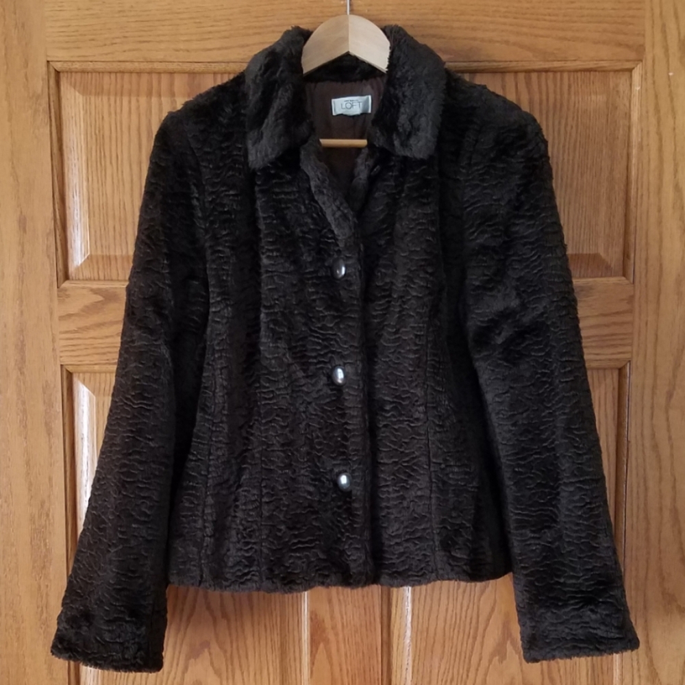 NWOT LOFT teddybear jacket size 8
